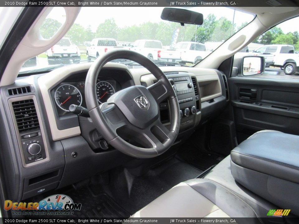 2010 Dodge Ram 2500 SLT Crew Cab Bright White / Dark Slate/Medium Graystone Photo #13