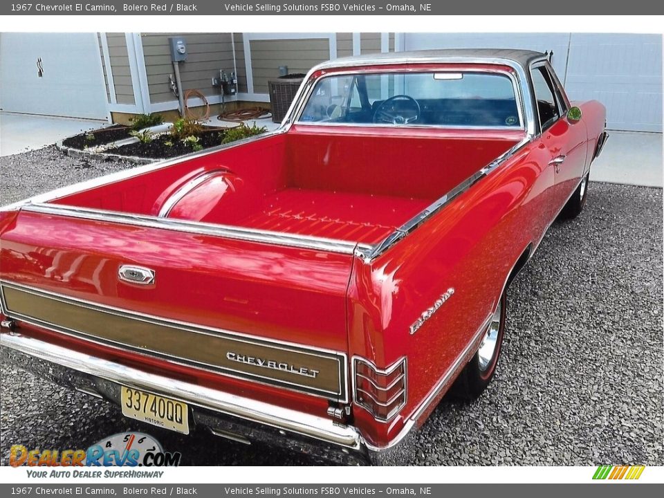 1967 Chevrolet El Camino Bolero Red / Black Photo #9