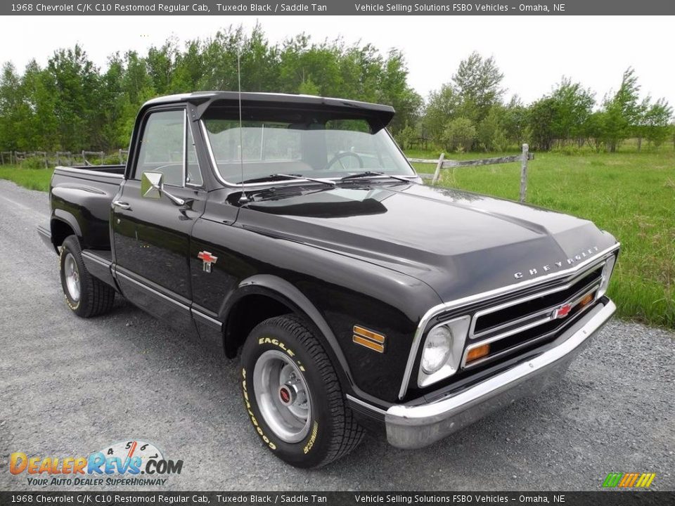 1968 Chevrolet C/K C10 Restomod Regular Cab Tuxedo Black / Saddle Tan Photo #2