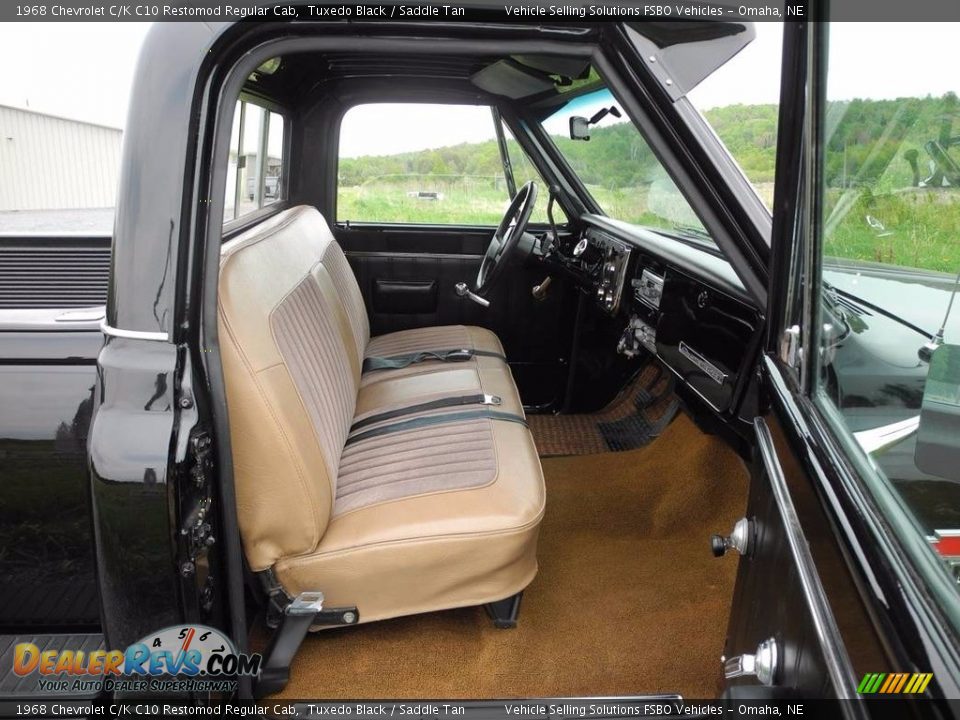 1968 Chevrolet C/K C10 Restomod Regular Cab Tuxedo Black / Saddle Tan Photo #9