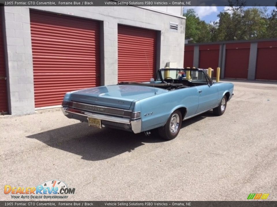 1965 Pontiac GTO Convertible Fontaine Blue / Black Photo #12