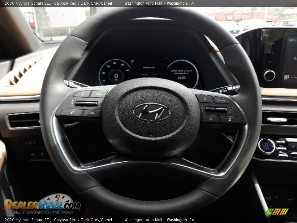 2020 Hyundai Sonata SEL Calypso Red / Dark Gray/Camel Photo #8