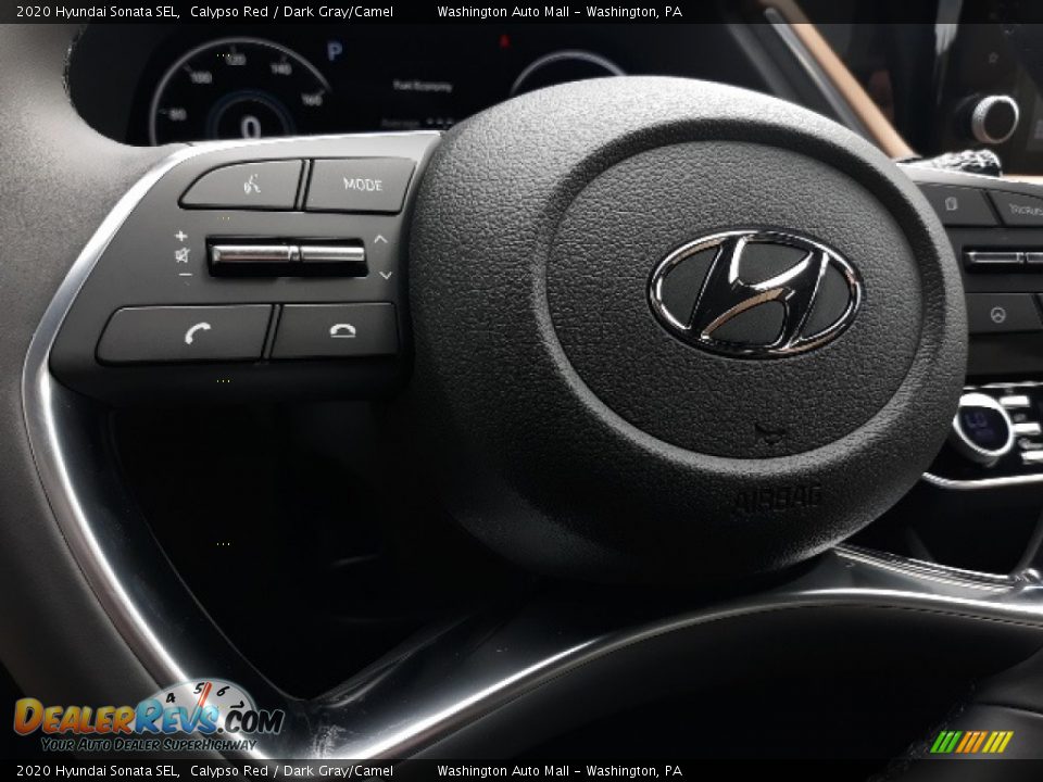 2020 Hyundai Sonata SEL Calypso Red / Dark Gray/Camel Photo #9