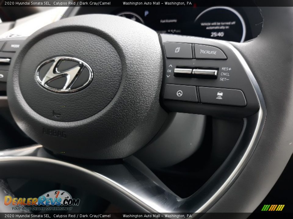 2020 Hyundai Sonata SEL Calypso Red / Dark Gray/Camel Photo #10