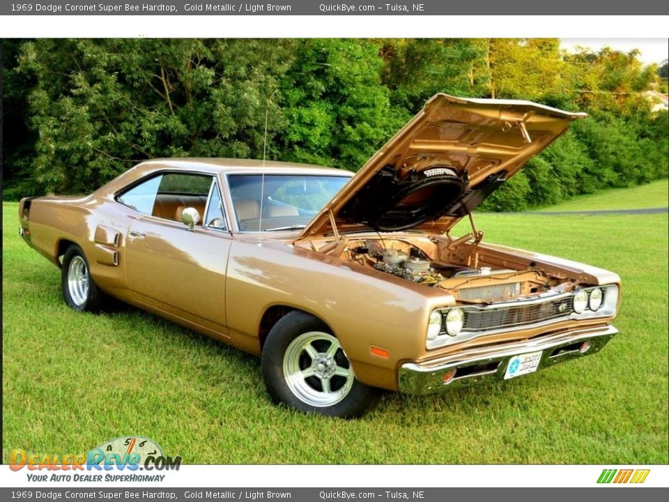 1969 Dodge Coronet Super Bee Hardtop Gold Metallic / Light Brown Photo #2