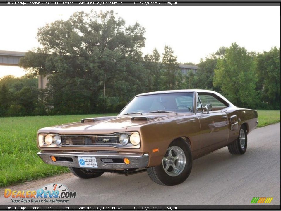 1969 Dodge Coronet Super Bee Hardtop Gold Metallic / Light Brown Photo #5