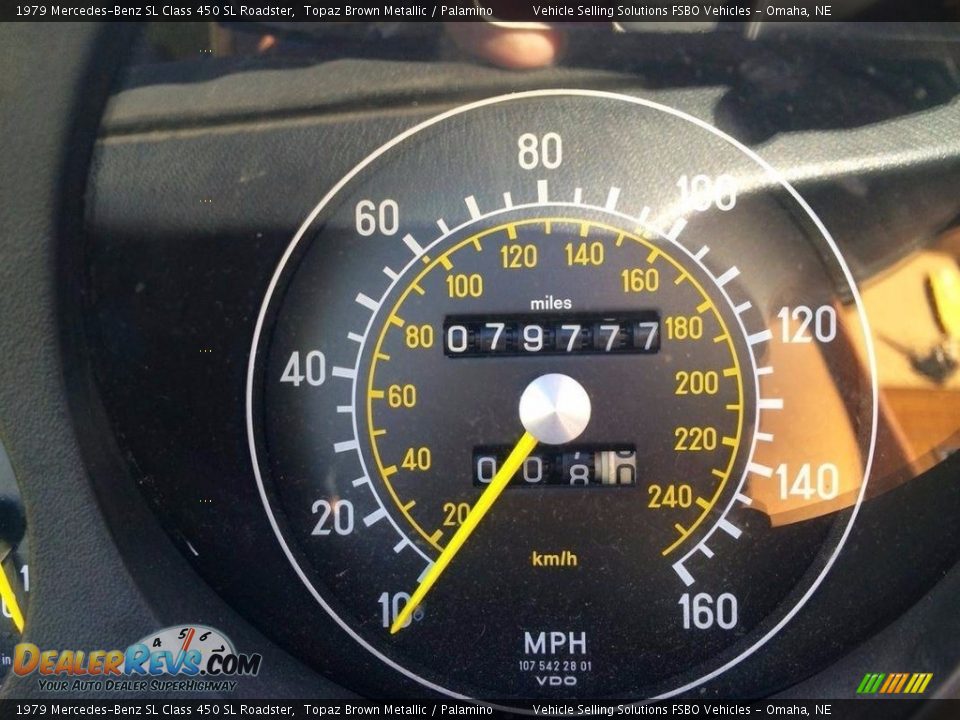 1979 Mercedes-Benz SL Class 450 SL Roadster Gauges Photo #7