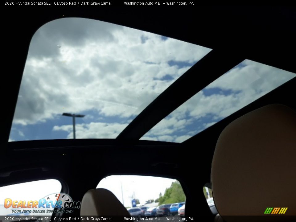 2020 Hyundai Sonata SEL Calypso Red / Dark Gray/Camel Photo #27