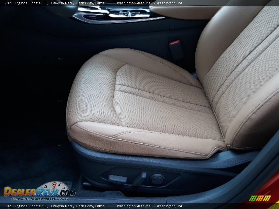 2020 Hyundai Sonata SEL Calypso Red / Dark Gray/Camel Photo #29