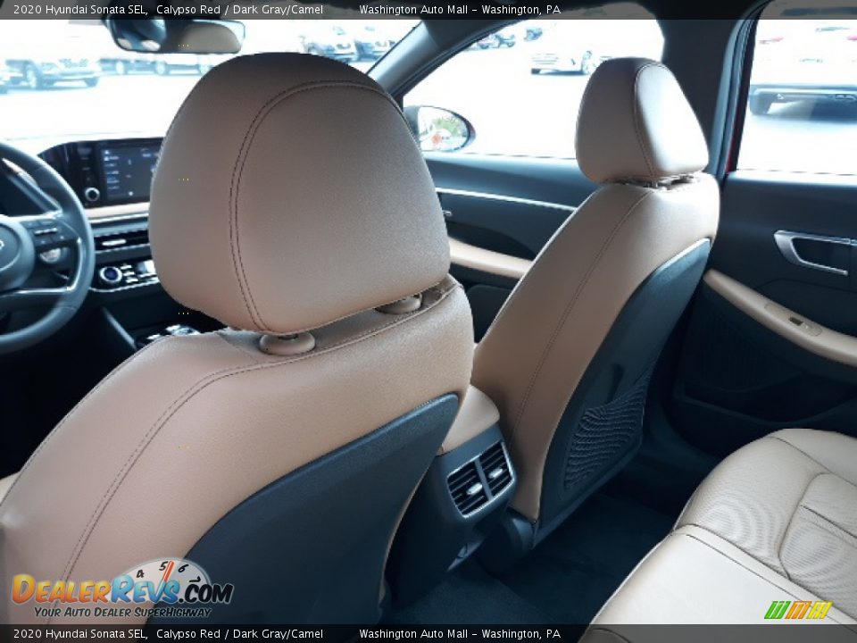 2020 Hyundai Sonata SEL Calypso Red / Dark Gray/Camel Photo #33