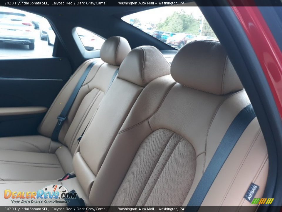 2020 Hyundai Sonata SEL Calypso Red / Dark Gray/Camel Photo #35