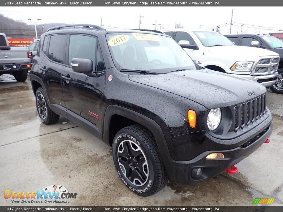 2017 Jeep Renegade Trailhawk 4x4 Black / Black Photo #6