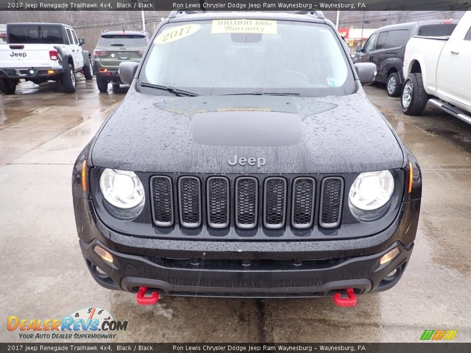 2017 Jeep Renegade Trailhawk 4x4 Black / Black Photo #7