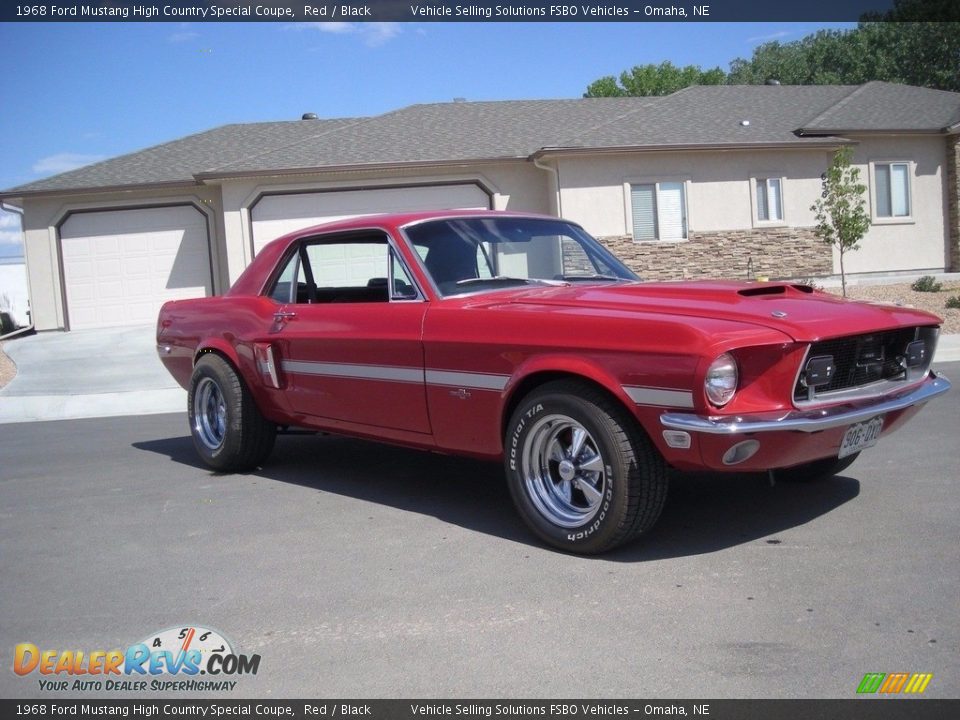 1968 Ford Mustang High Country Special Coupe Red / Black Photo #3