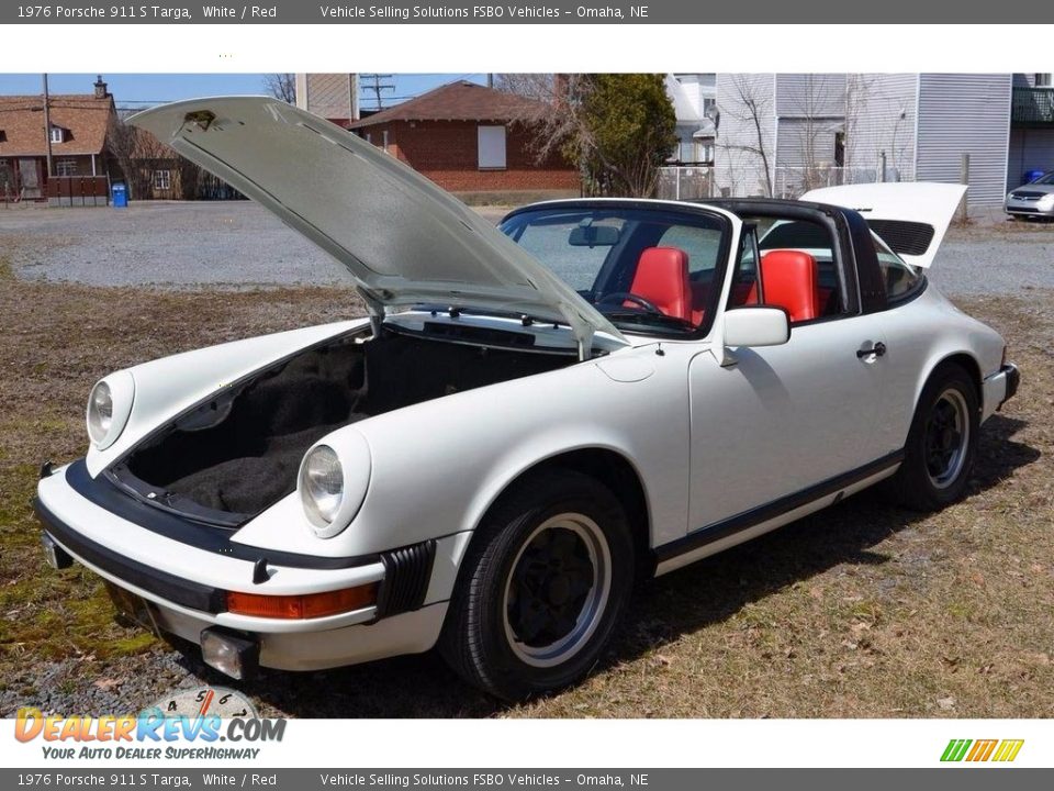 1976 Porsche 911 S Targa White / Red Photo #7