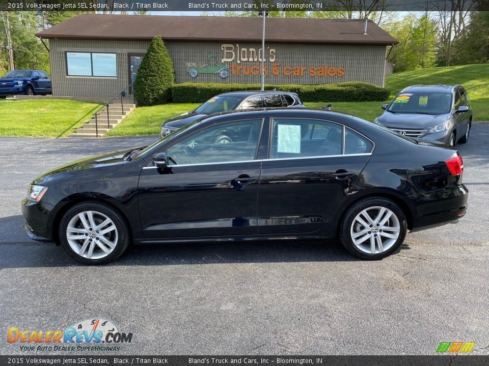 2015 Volkswagen Jetta SEL Sedan Black / Titan Black Photo #1