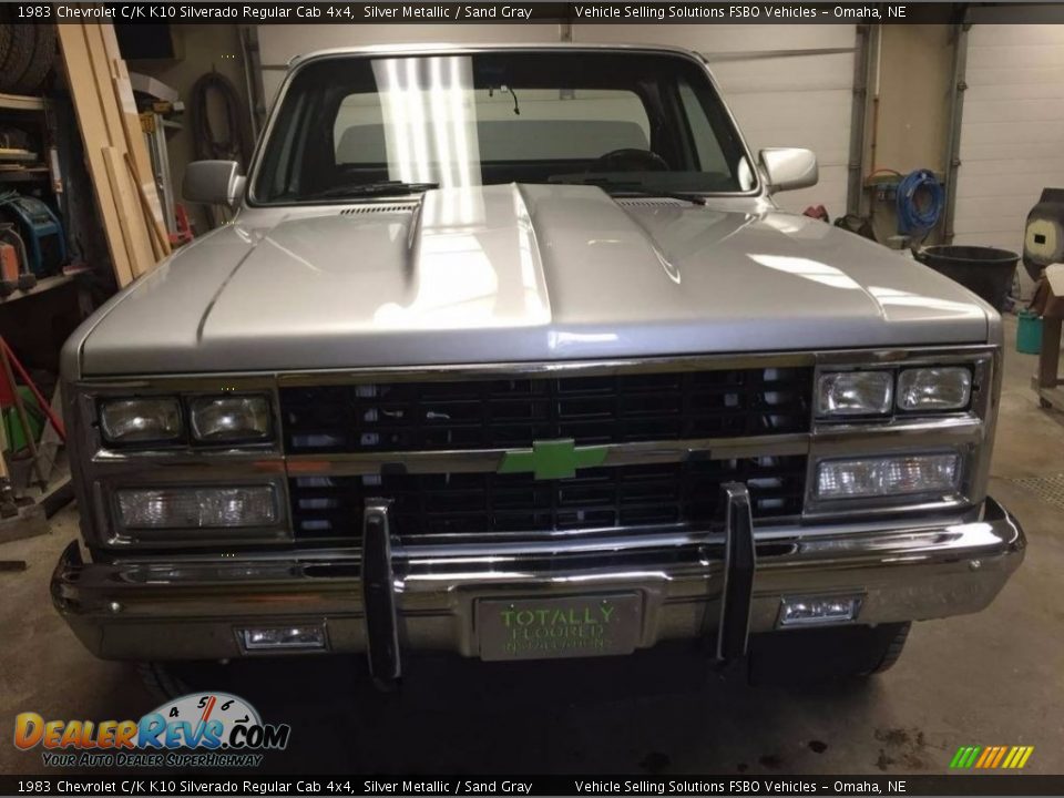 1983 Chevrolet C/K K10 Silverado Regular Cab 4x4 Silver Metallic / Sand Gray Photo #11