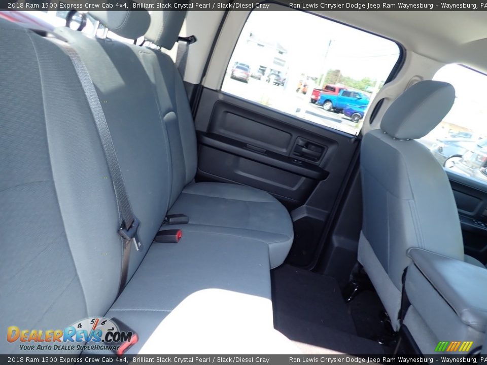 2018 Ram 1500 Express Crew Cab 4x4 Brilliant Black Crystal Pearl / Black/Diesel Gray Photo #12