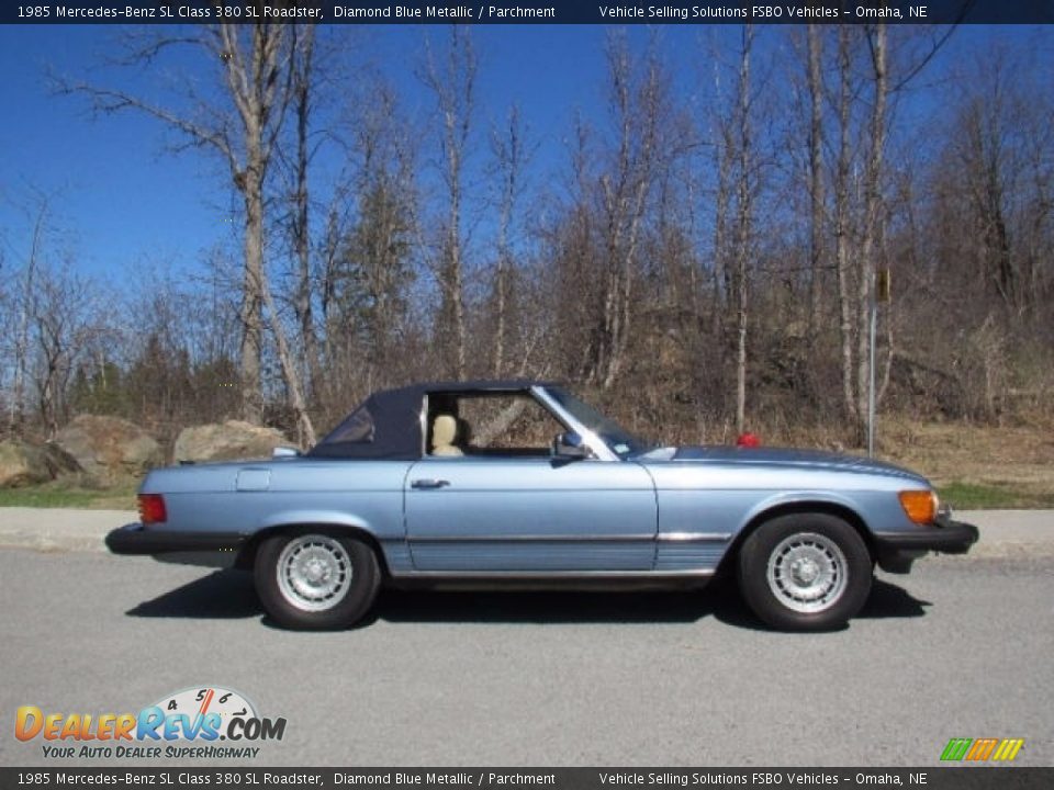 Diamond Blue Metallic 1985 Mercedes-Benz SL Class 380 SL Roadster Photo #6