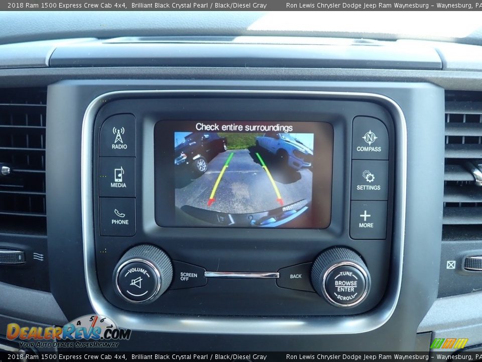 2018 Ram 1500 Express Crew Cab 4x4 Brilliant Black Crystal Pearl / Black/Diesel Gray Photo #18