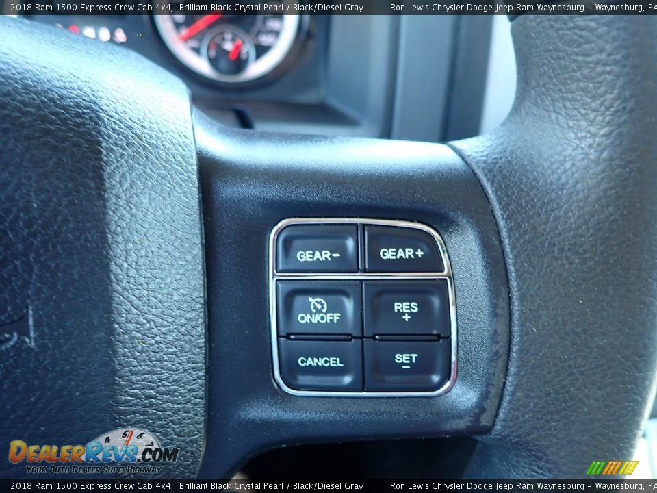 2018 Ram 1500 Express Crew Cab 4x4 Brilliant Black Crystal Pearl / Black/Diesel Gray Photo #20