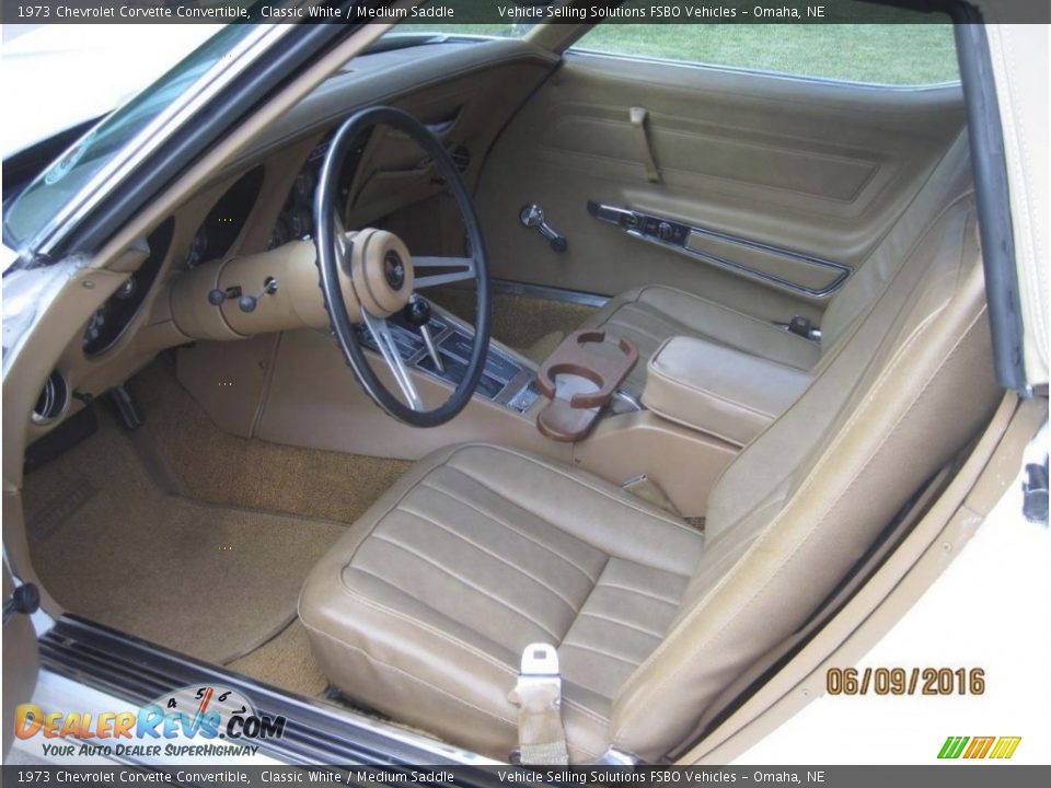 Medium Saddle Interior - 1973 Chevrolet Corvette Convertible Photo #4