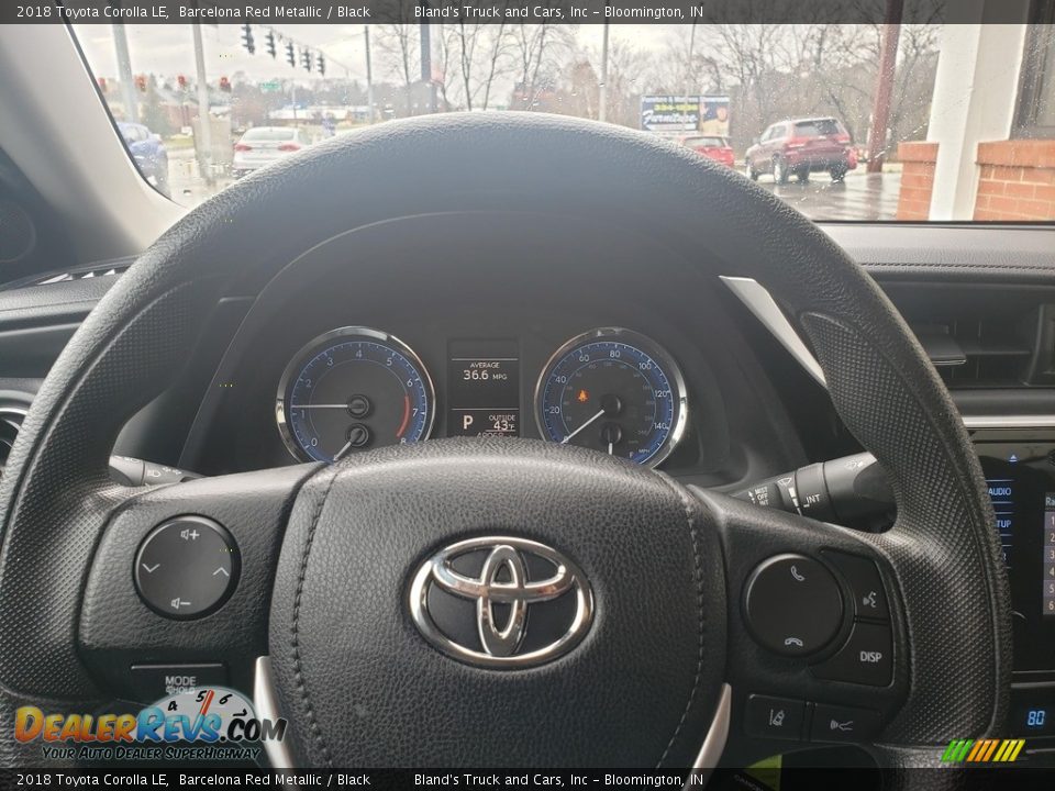 2018 Toyota Corolla LE Barcelona Red Metallic / Black Photo #9
