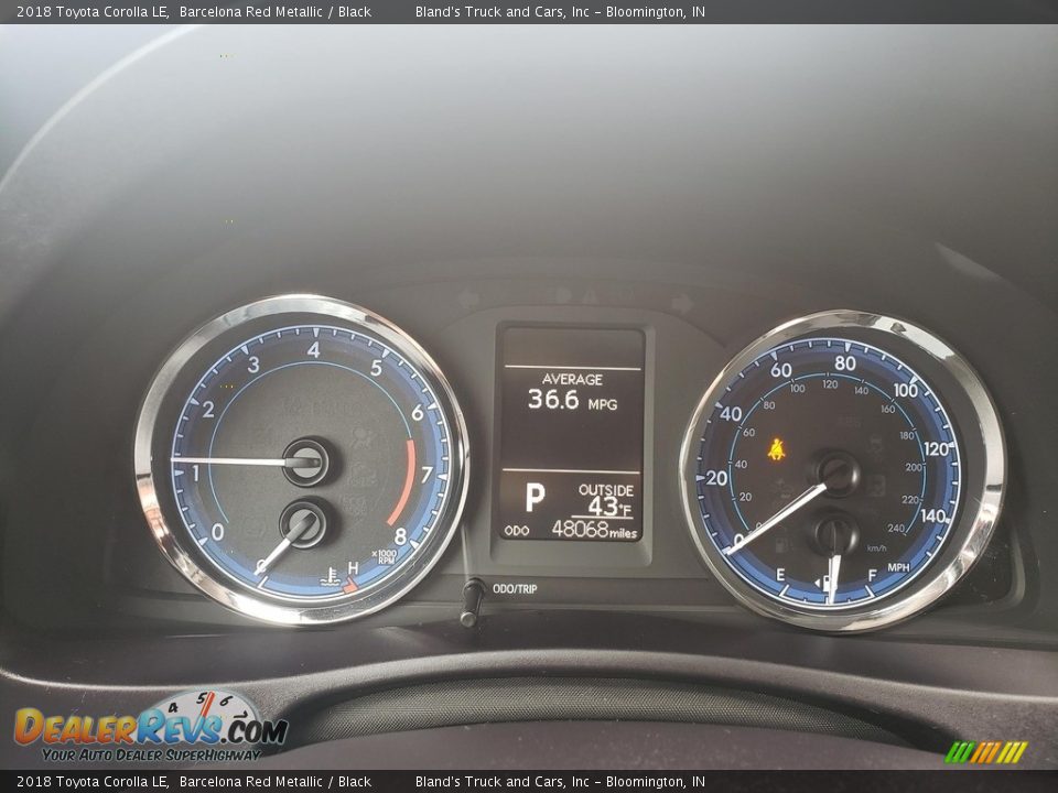 2018 Toyota Corolla LE Barcelona Red Metallic / Black Photo #14