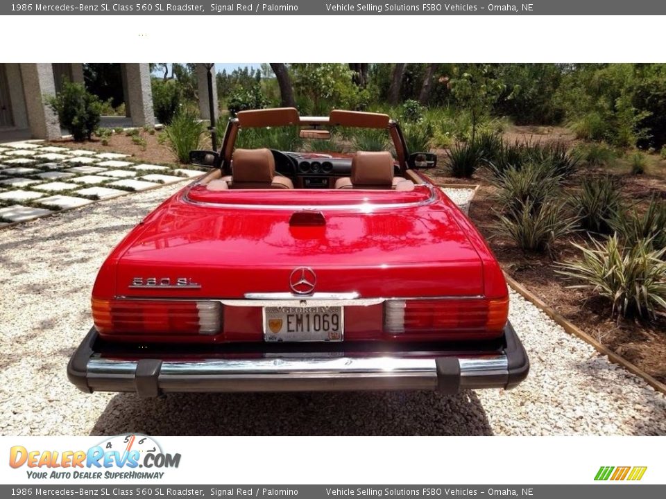 Signal Red 1986 Mercedes-Benz SL Class 560 SL Roadster Photo #6