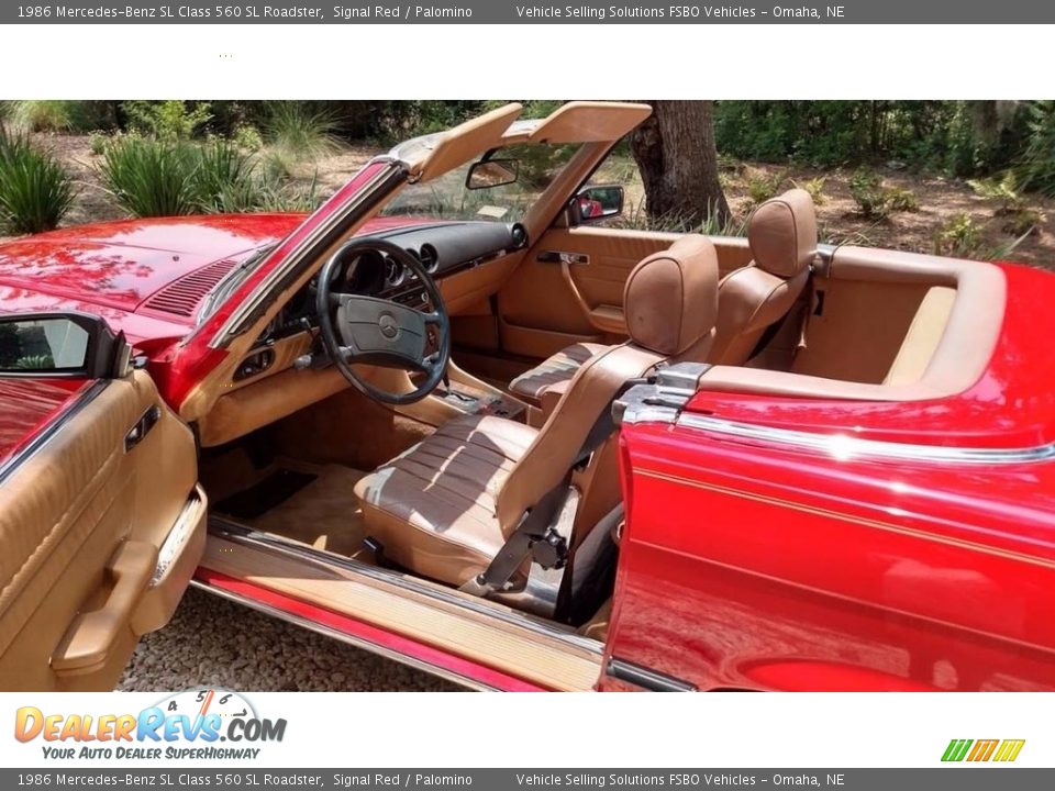 Palomino Interior - 1986 Mercedes-Benz SL Class 560 SL Roadster Photo #10