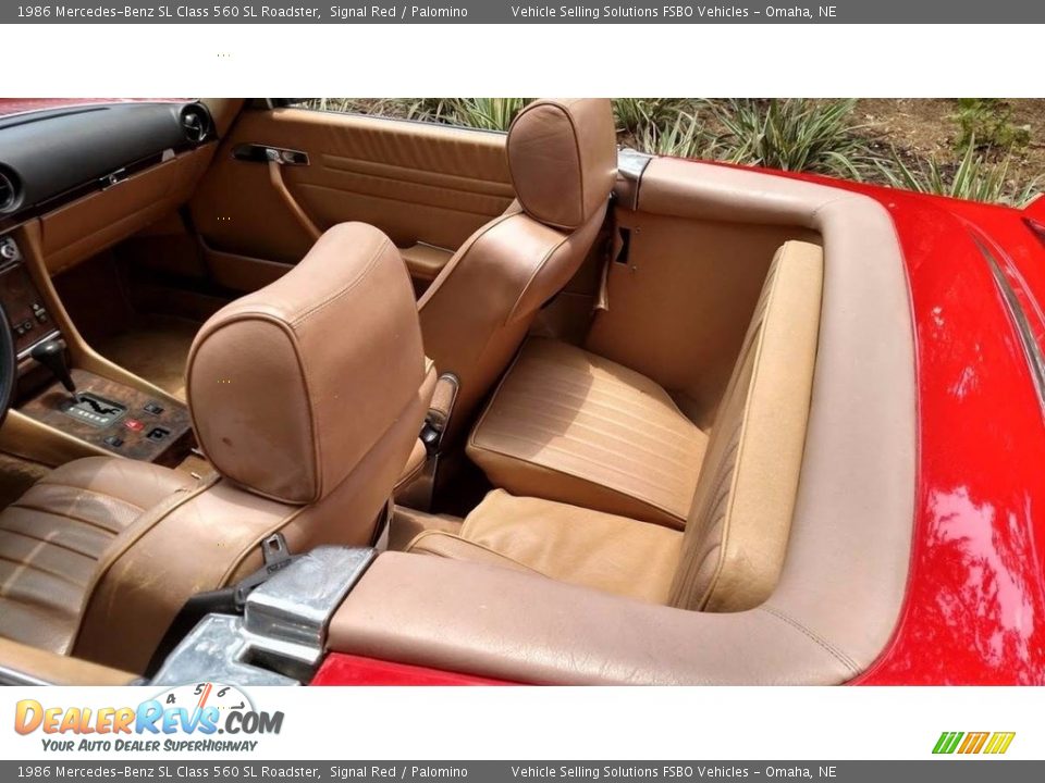 Rear Seat of 1986 Mercedes-Benz SL Class 560 SL Roadster Photo #11