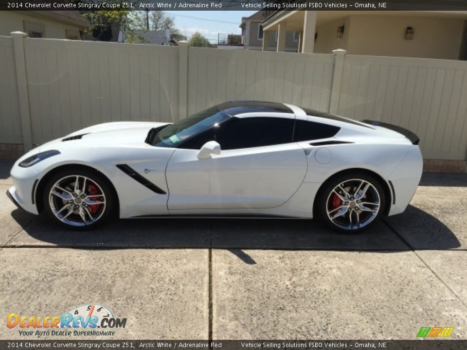 2014 Chevrolet Corvette Stingray Coupe Z51 Arctic White / Adrenaline Red Photo #1