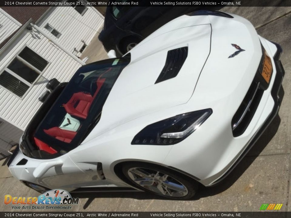 2014 Chevrolet Corvette Stingray Coupe Z51 Arctic White / Adrenaline Red Photo #4
