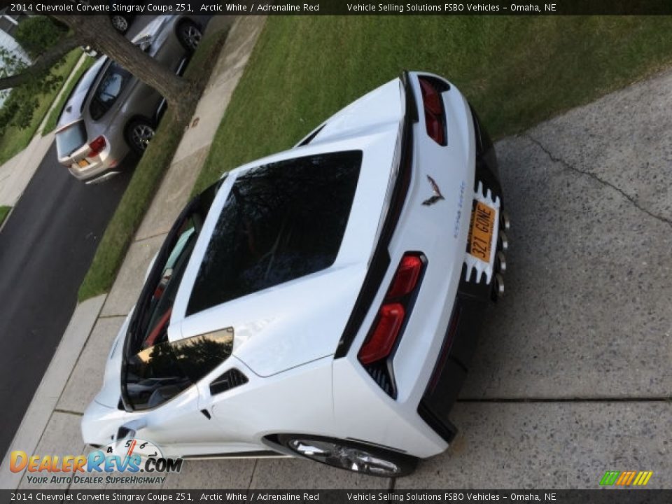 2014 Chevrolet Corvette Stingray Coupe Z51 Arctic White / Adrenaline Red Photo #5