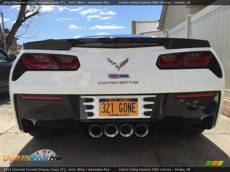 2014 Chevrolet Corvette Stingray Coupe Z51 Arctic White / Adrenaline Red Photo #7