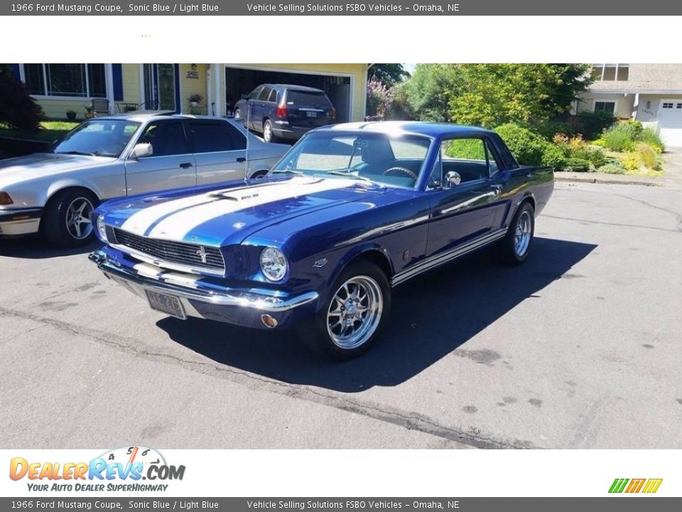1966 Ford Mustang Coupe Sonic Blue / Light Blue Photo #1