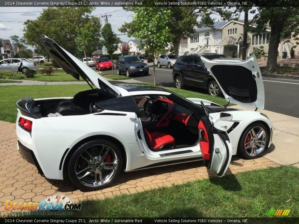 2014 Chevrolet Corvette Stingray Coupe Z51 Arctic White / Adrenaline Red Photo #8