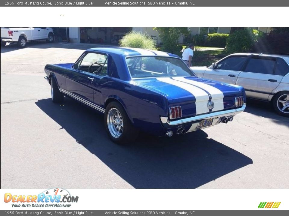 1966 Ford Mustang Coupe Sonic Blue / Light Blue Photo #2