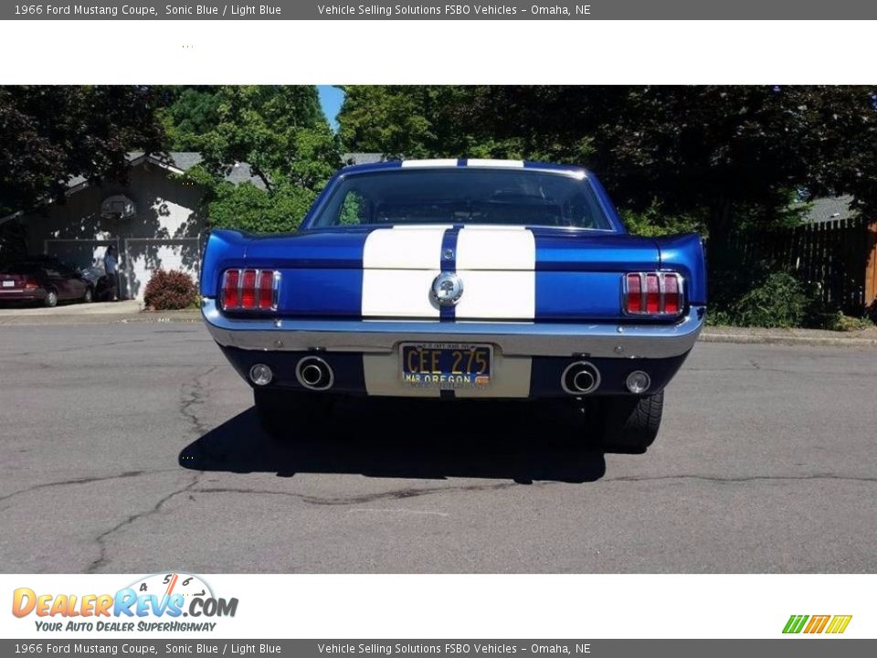 1966 Ford Mustang Coupe Sonic Blue / Light Blue Photo #3