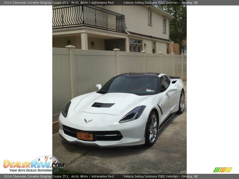 2014 Chevrolet Corvette Stingray Coupe Z51 Arctic White / Adrenaline Red Photo #11