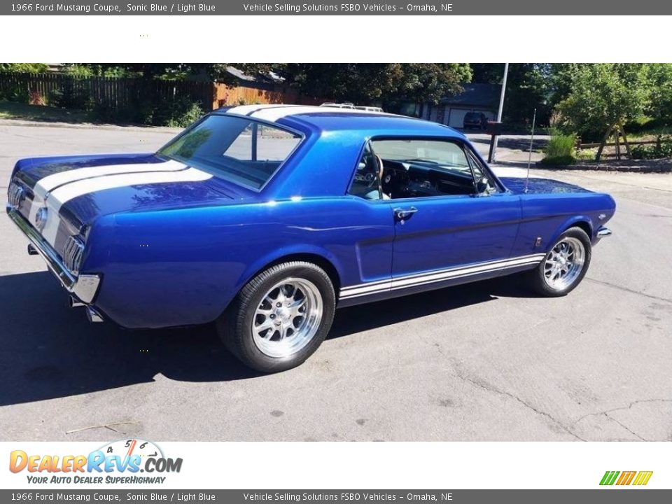 1966 Ford Mustang Coupe Sonic Blue / Light Blue Photo #4