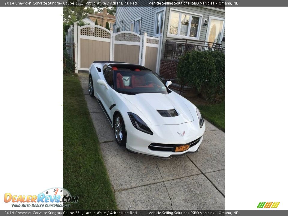 2014 Chevrolet Corvette Stingray Coupe Z51 Arctic White / Adrenaline Red Photo #13