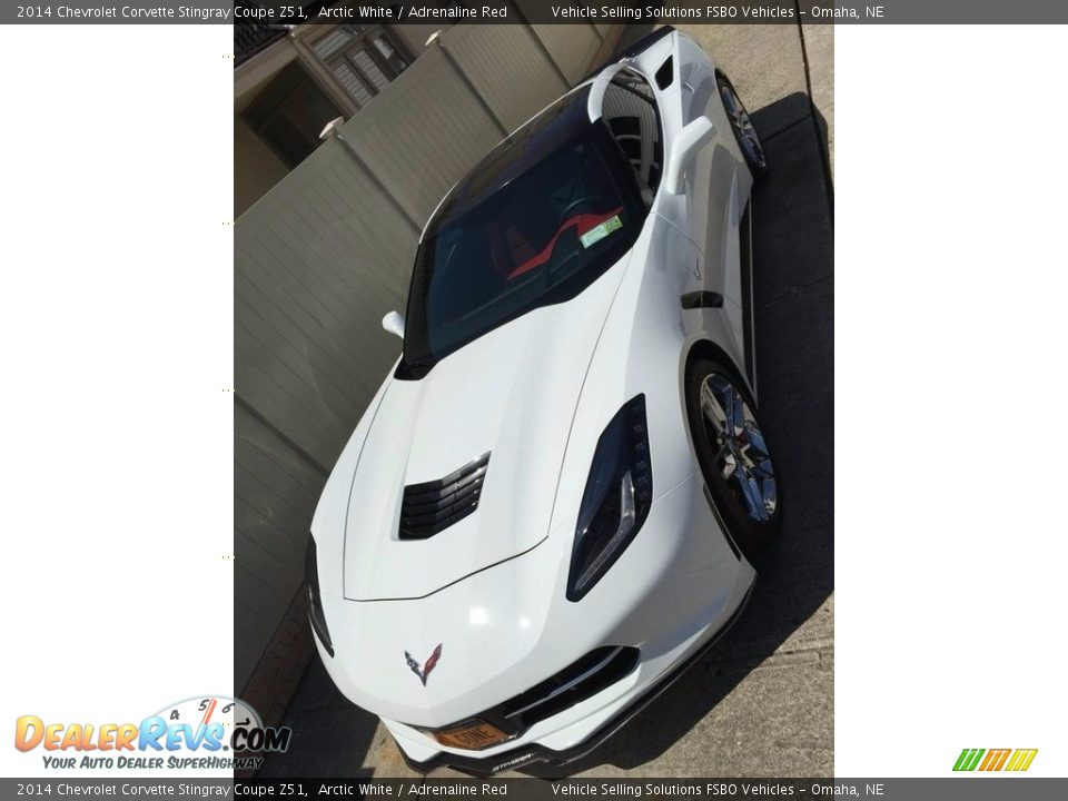 2014 Chevrolet Corvette Stingray Coupe Z51 Arctic White / Adrenaline Red Photo #14