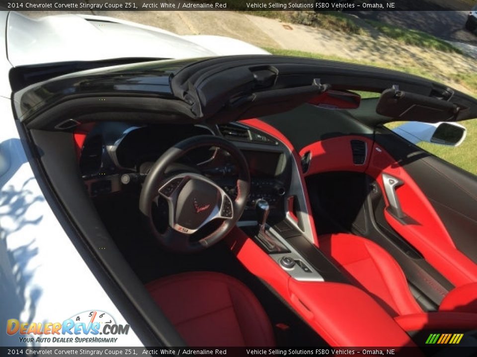 2014 Chevrolet Corvette Stingray Coupe Z51 Arctic White / Adrenaline Red Photo #24