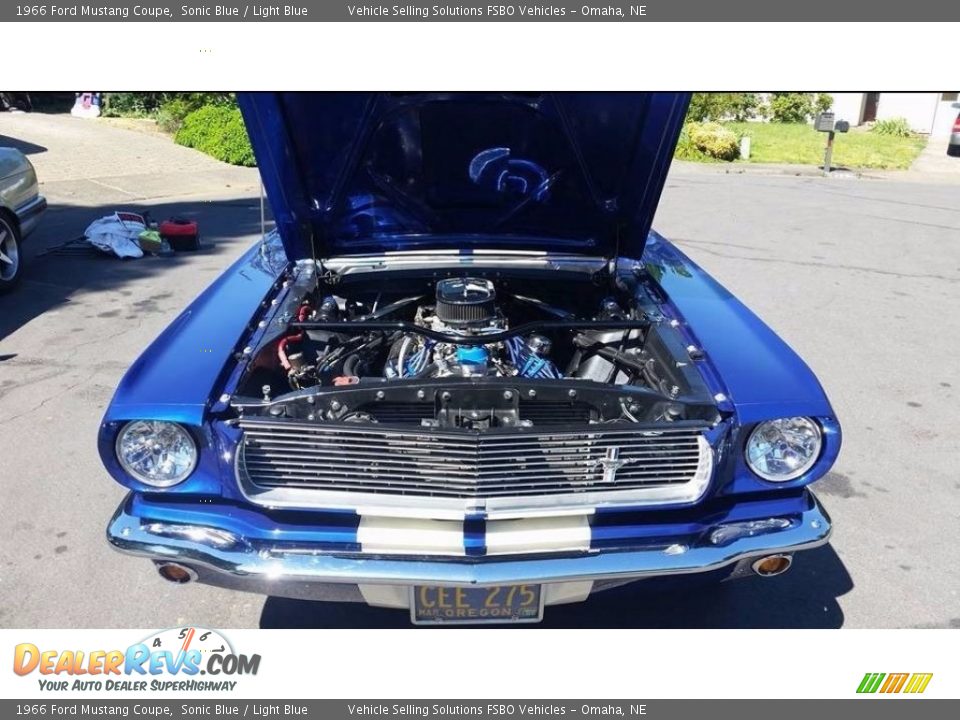 1966 Ford Mustang Coupe Sonic Blue / Light Blue Photo #17