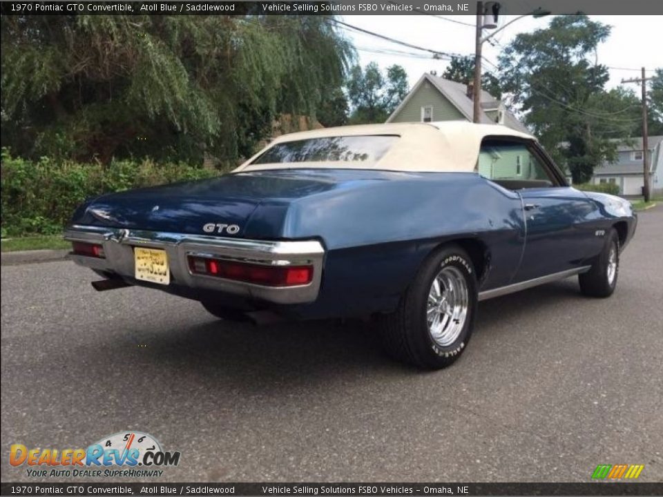 1970 Pontiac GTO Convertible Atoll Blue / Saddlewood Photo #3