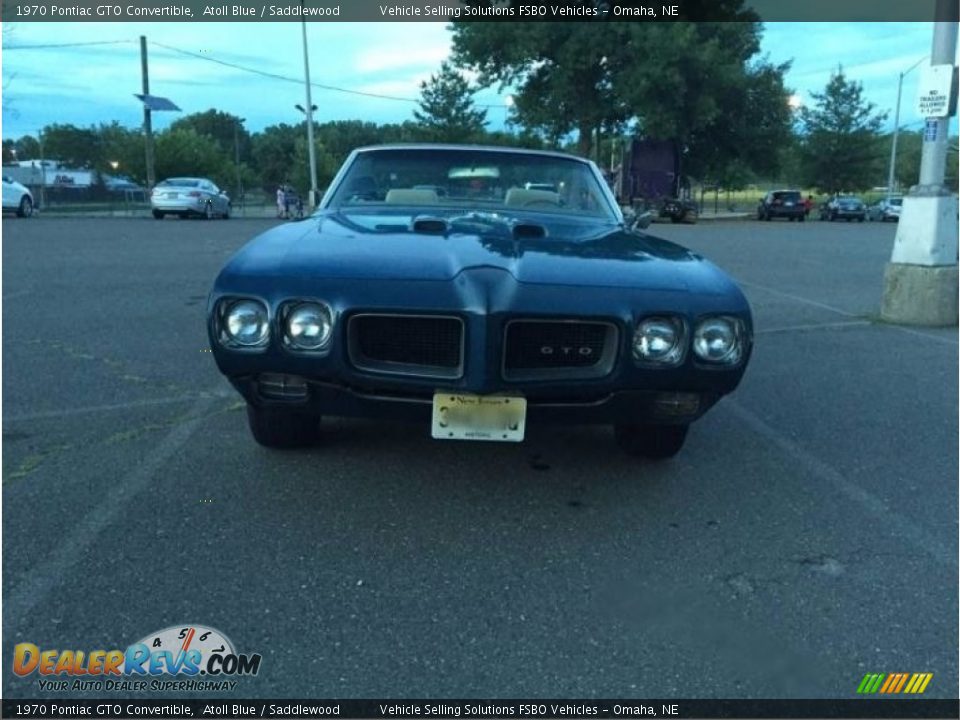 1970 Pontiac GTO Convertible Atoll Blue / Saddlewood Photo #7