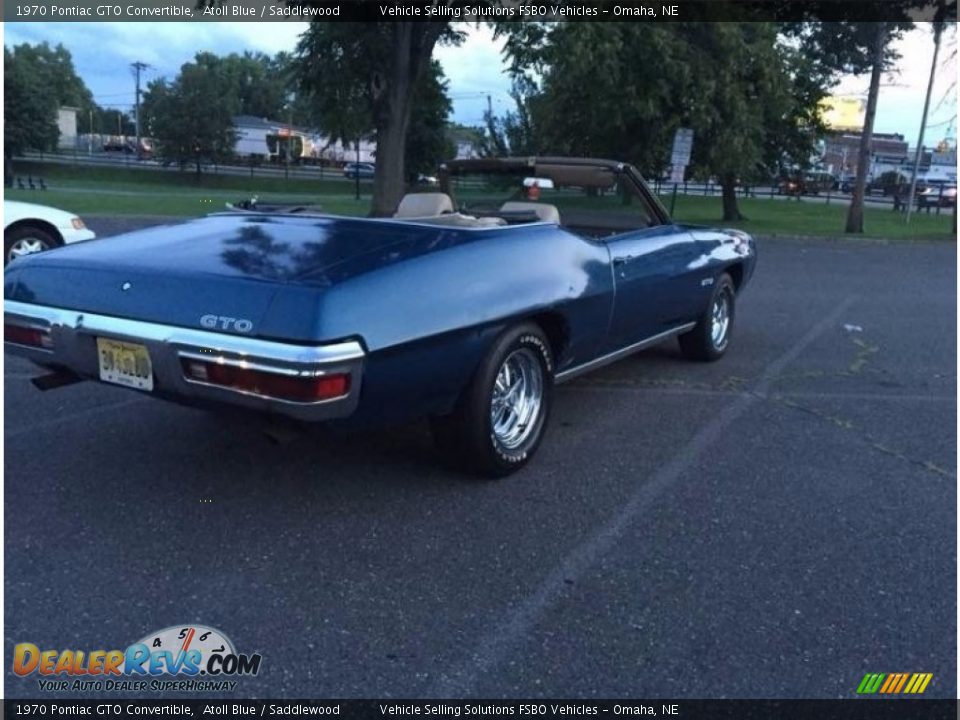 1970 Pontiac GTO Convertible Atoll Blue / Saddlewood Photo #8