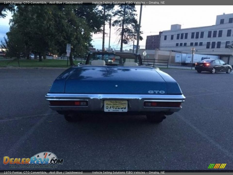 1970 Pontiac GTO Convertible Atoll Blue / Saddlewood Photo #9