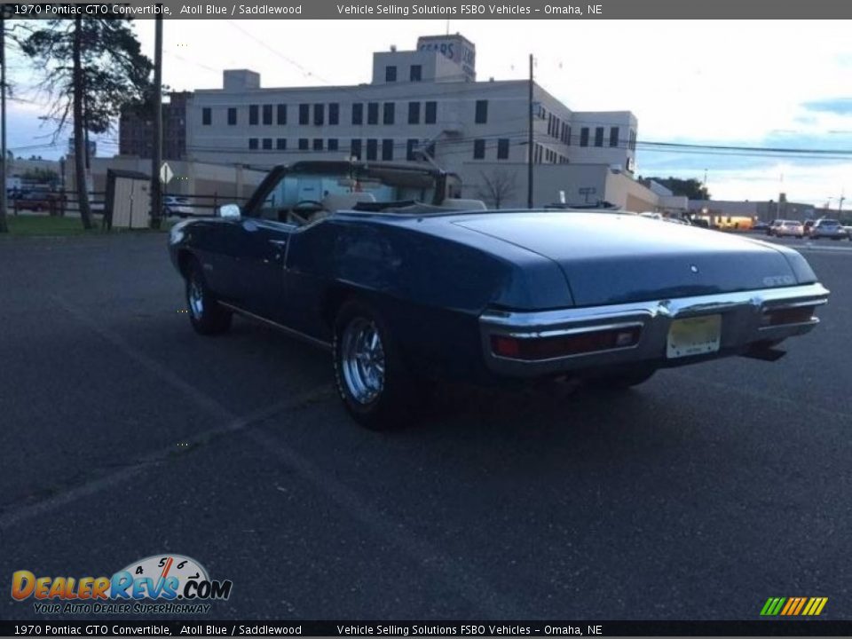 1970 Pontiac GTO Convertible Atoll Blue / Saddlewood Photo #10